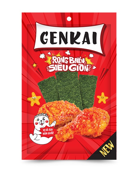 SPICY CHICKEN FLAVORED SEAWEED MINI 52.8g (2.2g*24)